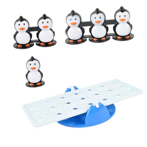 VICASKY Balance Pinguin Wippe Interaktives Balancespiel für Familien Kreatives Lernspielzeug aus Robustem Kunststoff Puzzleaufgaben zum Balancieren und Hebelwirkung Verstehen Fördert von VICASKY