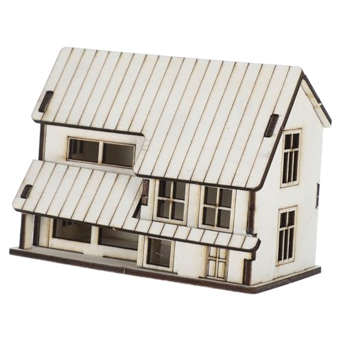 VICASKY Beiges Miniatur Holzhaus Modell Bausatz für Diorama und Sandbox Realistische Holzfigur Fertiges Puppenhaus für Junge Mädchen und Erwachsene Dekoratives Diorama Zubehör VICASKY Beiges Miniatur Holzhaus Modell Bausatz für Diorama und Sandbox Realistische Holzfigur Fertiges Puppenhaus für Junge Mädchen und Erwachsene Dekoratives Diorama Zubehör von VICASKY
