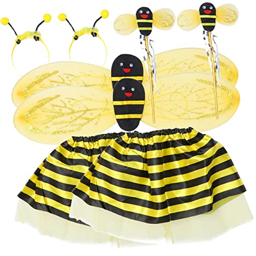 VICASKY Bienenkostü Für 2 Sets Mit Bienenflügeln Haarreif Rock Und Zauberstab Perfekte Cosplay Accessoires Für Karneval Fasching Und Kinderpartys 8 Teile Set VICASKY Bienenkostü Für 2 Sets Mit Bienenflügeln Haarreif Rock Und Zauberstab Perfekte Cosplay Accessoires Für Karneval Fasching Und Kinderpartys 8 Teile Set von VICASKY
