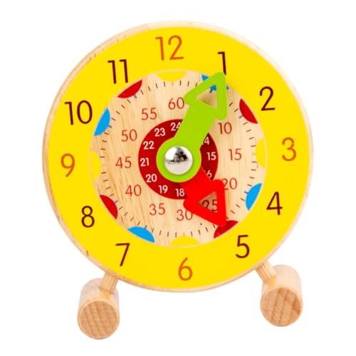 VICASKY Bildungs Uhr Holzspielzeug Lernuhr Für Holzspielzeug Zur Kognitiven Zeitentwicklung Farbenfrohe Uhr Für Frühes Lernen Und Spielspaß VICASKY Bildungs Uhr Holzspielzeug Lernuhr Für Holzspielzeug Zur Kognitiven Zeitentwicklung Farbenfrohe Uhr Für Frühes Lernen Und Spielspaß von VICASKY