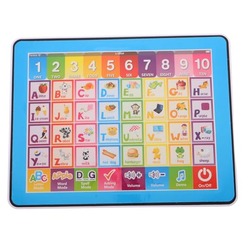 VICASKY Bildungslernmaschine Für Elektronisches Für Die Frühe Entwicklung Kognitives Kinderspielzeug Buchstaben Buchstabenerkennung Für Kleinkinder Blue Plastik von VICASKY