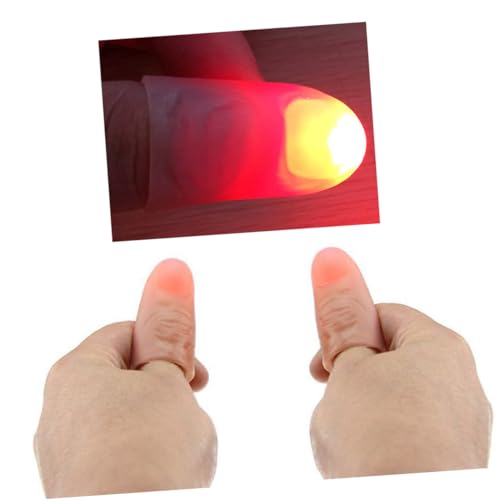VICASKY Blinkende Fingerlampe Daumenlicht Kunststoff Einheitsgröße Zufallsfarbe Partybeleuchtung Zaubertricks Fingerlicht für Freunde Zufällige Farbe VICASKY Blinkende Fingerlampe Daumenlicht Kunststoff Einheitsgröße Zufallsfarbe Partybeleuchtung Zaubertricks Fingerlicht für Freunde Zufällige Farbe von VICASKY