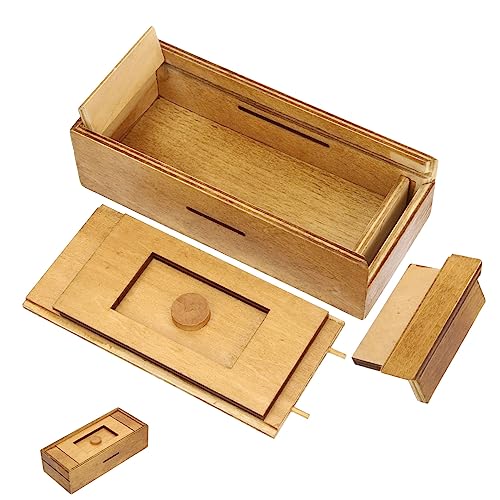 VICASKY Box Trick Box Mind Puzzles Behälter Spiel Mini Säuglingsstapelspielzeug Geometrie Bälle Kits Tinker Squishy Fidget 3D Puzzles Für Geldgeschenk Puzzle Holz von VICASKY