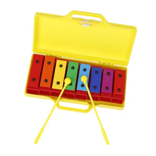 VICASKY Buntes Handklangspielzeug mit Tragbarem Koffer Musikalisches Schlaginstrument für Kleinkinder zur Farberkennung Fingerfertigkeit und Musikalischen Früherziehung von VICASKY