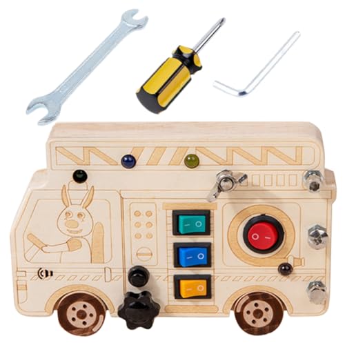VICASKY Busy Board aus Holz mit Rotem und Grünem Licht Lernspielzeug für Kleinkinder Ab Jahr Montessori Sensorik Motorik und Verkehrsregeln Sicher und Langlebig VICASKY Busy Board aus Holz mit Rotem und Grünem Licht Lernspielzeug für Kleinkinder Ab Jahr Montessori Sensorik Motorik und Verkehrsregeln Sicher und Langlebig von VICASKY