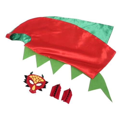 VICASKY Cartoon Dinosaur Kostüm mit Kapuze und Roter Umhang für Jungen und Mädchen Halloween Geburtstag Party Cosplay Einfach Anzuziehen Strapazierfähig und Vielseitig für Rollenspiele VICASKY Cartoon Dinosaur Kostüm mit Kapuze und Roter Umhang für Jungen und Mädchen Halloween Geburtstag Party Cosplay Einfach Anzuziehen Strapazierfähig und Vielseitig für Rollenspiele von VICASKY