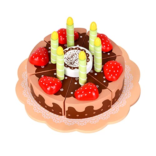 VICASKY Cecilia Geburtstagsparty-Kuchenspielzeug Geburtstag für holzspielzeug für Interaktives Familienspielzeug zum Schneiden von Kuchen hölzern Brown VICASKY Cecilia Geburtstagsparty-Kuchenspielzeug Geburtstag für holzspielzeug für Interaktives Familienspielzeug zum Schneiden von Kuchen hölzern Brown von VICASKY