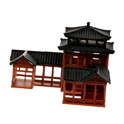VICASKY Chinesisches Gasthausmodell Gasthaus Dekoration Für Garten Bonsai Und Schreibtisch Detailliertes Gebäudemodell Für Authentische Und Eleganten von VICASKY