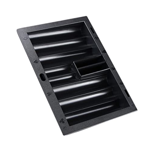 VICASKY Chip-Fach Platten Geteiltes Serviertablett Mit Deckel Tisch Kartenspiel Kasse Plateau Servierschale Snack-tablett Poker-chip-Rack Chiphalter Spitze Träger Anzeige Black Plastik von VICASKY