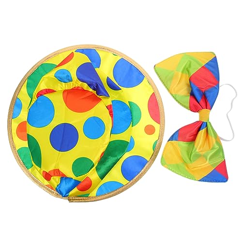 VICASKY Clown Hut und Fliege aus Hochwertigem Lustiges Party Accessoire Atmungsaktiv und Leicht Geeignet für Kostüme Bühnenauftritte und Fasching Teiliges VICASKY Clown Hut und Fliege aus Hochwertigem Lustiges Party Accessoire Atmungsaktiv und Leicht Geeignet für Kostüme Bühnenauftritte und Fasching Teiliges von VICASKY