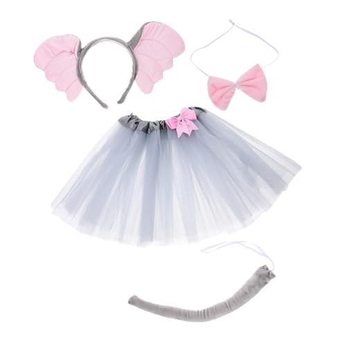 VICASKY Cosplay Kostüm Set für Mädchen Teilig mit Weichem Haarreif Flauschigem und Grauem Tüllrock mit Schleife für Kindergeburtstag Halloween Party und Foto Requisiten VICASKY Cosplay Kostüm Set für Mädchen Teilig mit Weichem Haarreif Flauschigem und Grauem Tüllrock mit Schleife für Kindergeburtstag Halloween Party und Foto Requisiten von VICASKY