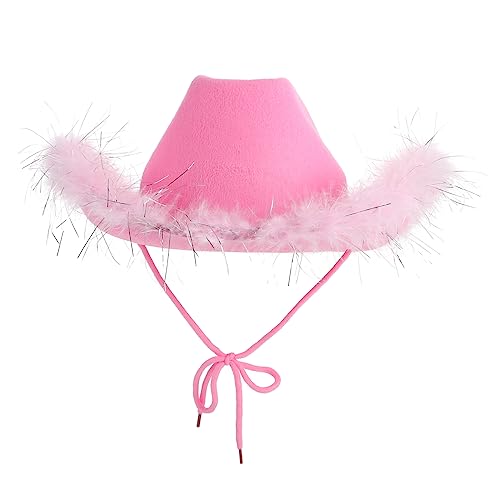 VICASKY Cowgirl Hut mit Glitzer für Partys Festliche Kopfbedeckung Western Inspiriert für Kostümpartys Fotoshootings und Karneval für Damen und Mädchen von VICASKY