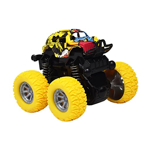 VICASKY Gelber Inertia Spielzeugauto Geländewagen Modell Robustes Anti Impact Auto Für Rückziehspielzeug Für Jungen Und ädchen Ideal Für Drinnen Und Draußen Car Toys von VICASKY