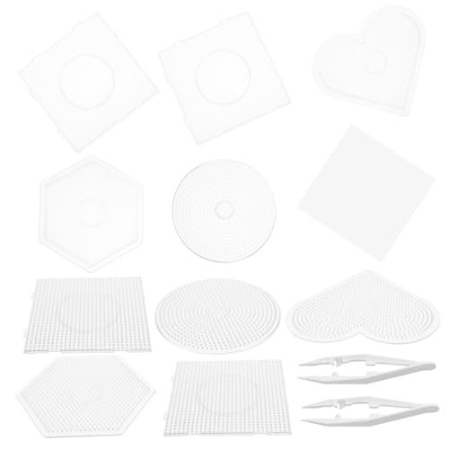 VICASKY DIY Bügelperlen Steckplatten Teilig mit Herz Sechseck Rund Clip und Bügelpapier Transparent Kleine Steckperlenplatten für Kreative Bastelprojekte und Dreidimensionales VICASKY DIY Bügelperlen Steckplatten Teilig mit Herz Sechseck Rund Clip und Bügelpapier Transparent Kleine Steckperlenplatten für Kreative Bastelprojekte und Dreidimensionales von VICASKY