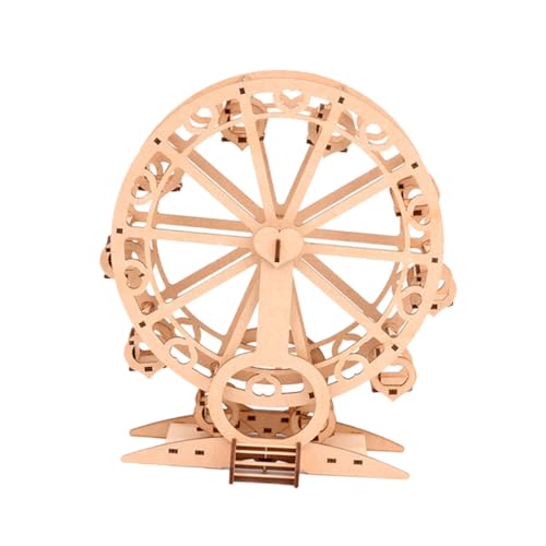 VICASKY DIY Holz riesenrad Modellbausatz Puzzle für Erwachsene Lernspielzeug Planung und Denkvermögen Naturfarbenes Holz Kreatives Bastelset von VICASKY