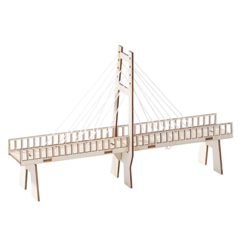VICASKY DIY Holzmodell Schrägseilbrücke Physik Lernspielzeug Pädagogisch Sicher Langlebig für Schule Experimente Gehirnentwicklung Geschenk Jungen Mädchen von VICASKY