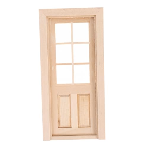 VICASKY DIY Puppenhaus Mini Tür Modell Unlackiert Winziges Türmodell Für Puppenhaus Zubehör Realistische Mini Möbelornamente Für Basteln von VICASKY