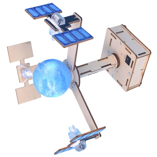 VICASKY DIY Satellitenmodell Bausatz für Schulkinder Pädagogisches Holzbau Einfach Zusammenzubauen Fördert Logisches Denken Langlebiges Material Lernspielzeug für Technik und von VICASKY