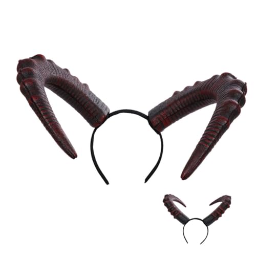VICASKY Dämon Horn Stirnband Maskerade Realistisch Damen Halloween -dekorationen Hörner Stirnband Halloween-kostüm Für Männer Teufel Hörner Halloween Kopfbedeckung Kostümstirnband Groß Pu von VICASKY