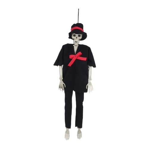 VICASKY -Dekoration Halloween- Halloween -Ornamente Halloween-Banner Horror Netz bürodekoration deko für Wohnzimmer Skelett- Halloween-Skelettstatue Plastik Black von VICASKY