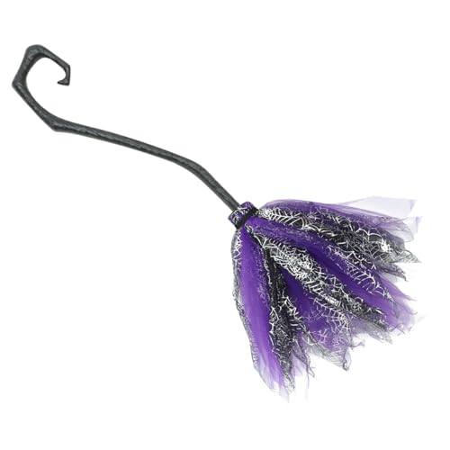 VICASKY Detachable Halloween Hexenbesen aus Kunststoff Leichter Tragbarer Hexenbesen mit Feiner Textur Dekoratives Cosplay Accessoire für Kostümpartys und Karneval Geeignet für Mädchen von VICASKY