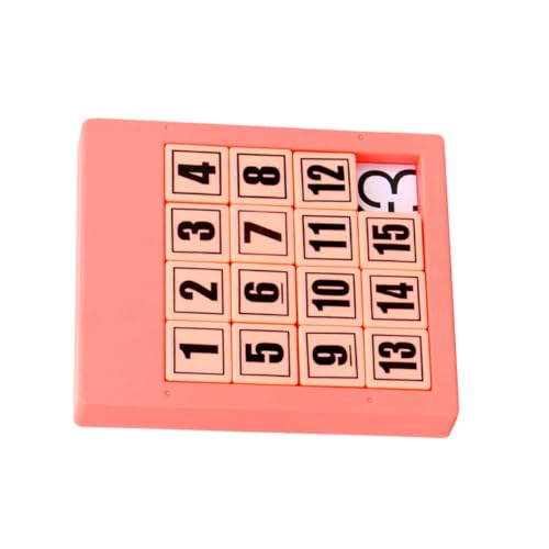VICASKY Digitale Huarong-straße Zur Intelligenzentwicklung Frühpädagogisches Farbiges Schiebepuzzle- Nummerntafel-Puzzle- Denksportspielzeug Rosa Abs von VICASKY