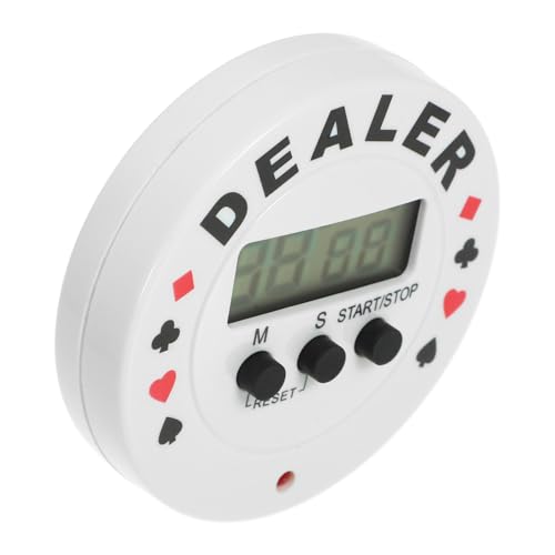 VICASKY Digitaler Poker Countdown Timer Minuten Laufzeit Robuster Poker Dealer Button Timer für Party und Spieleabend Einfach Vielseitig und Mehr Zubehör von VICASKY