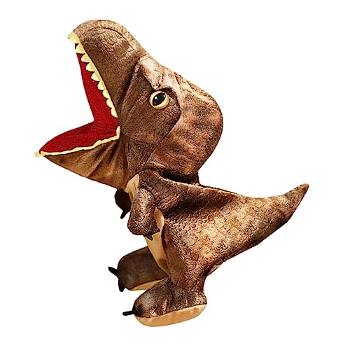 VICASKY Dinosaurier-Handpuppe interaktives kinderspielzeug Toys Handpuppe für Vorführungen Geschichtenerzählendes Handpuppenspielzeug Dinosaurier -Handpuppe Plüsch Brown von VICASKY