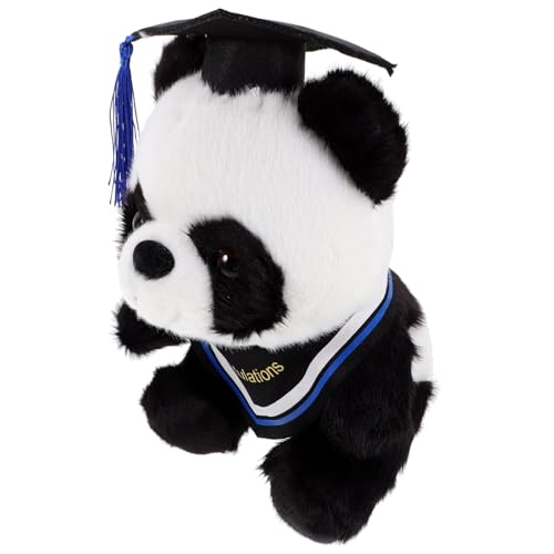 VICASKY Doktor Panda Puppe Gefüllter Abschlussbär Panda Puppe Abschluss Cartoon Panda Stofftier Abschluss Gefüllter Süßer Panda Abschluss Panda Plüsch Blau von VICASKY