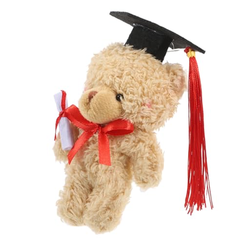 VICASKY Dr. Bärenpuppe Abschluss Stofftiere Ausgestopfter Kleiner Bär Kuscheltier Plüschbären Abschlussbär Kleiner Ausgestopfter Bär Stofftierbärenpuppen Pp Baumwolle Brown von VICASKY