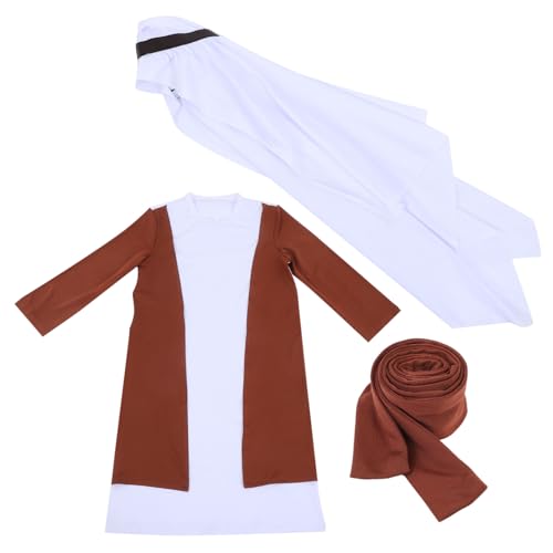 VICASKY Dubai Shepherd-Kleidung mittelalterliche kleidung Komplettes Kostümset Dubai Kleidung Schäferkostüm für Jedi-Kostüm Halloween-Kostüme Männer biblisches Kostüm Polyester VICASKY Dubai Shepherd-Kleidung mittelalterliche kleidung Komplettes Kostümset Dubai Kleidung Schäferkostüm für Jedi-Kostüm Halloween-Kostüme Männer biblisches Kostüm Polyester von VICASKY