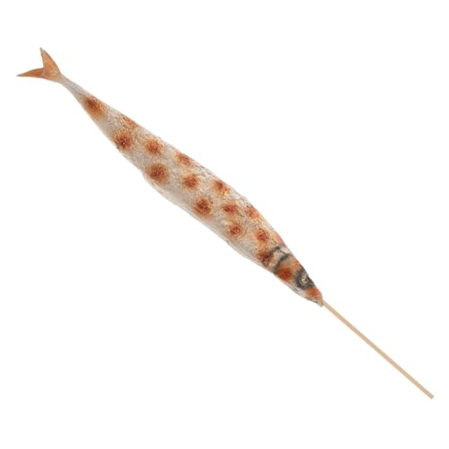 VICASKY Künstlicher Gebratener Saury Fisch Modell für Kinder Realistisches Spielzeug Lebensmittel Deko für Küche und Party Simulation Grill Dekoration von VICASKY