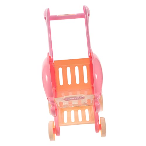 VICASKY Einkaufswagen Einkaufswagen-Kinderspielzeug Spielzeugwagen für Einkaufswagen des Kindes Mini-Einkaufswagen Warenkorb -Einkaufswagen Plastik Rosa von VICASKY