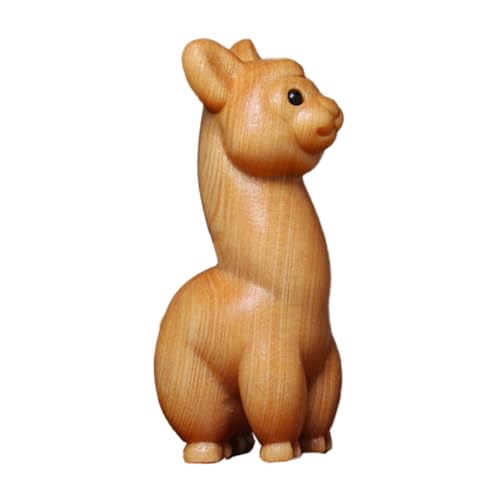 VICASKY Einzigartige Handgemachte Alpaka Modell Miniatur Figur Holz Tier Skulptur Warmes Wohnaccessoire VICASKY Einzigartige Handgemachte Alpaka Modell Miniatur Figur Holz Tier Skulptur Warmes Wohnaccessoire von VICASKY