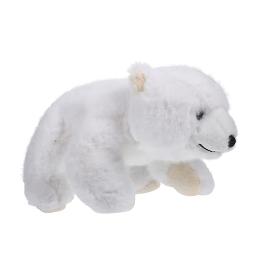 VICASKY Eisbärpuppe Stofftierpuppe Kawaii Stofftier Tiere Puppe Dekorativer Überwurf Cartoon-tierpuppe Plüschtier Puppe in Tierform Süßes Stofftier Cartoon-stofftier Weiß Pp Baumwolle von VICASKY
