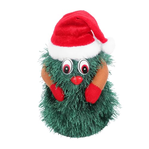 VICASKY Elektrischer Weihnachtsbaum mit Musik und Tanz Drehbare Weihnachtsbaumpuppe Interaktives Batteriebetriebenes Weihnachtsdekorationsspielzeug für Tischdekoration Weihnachten von VICASKY