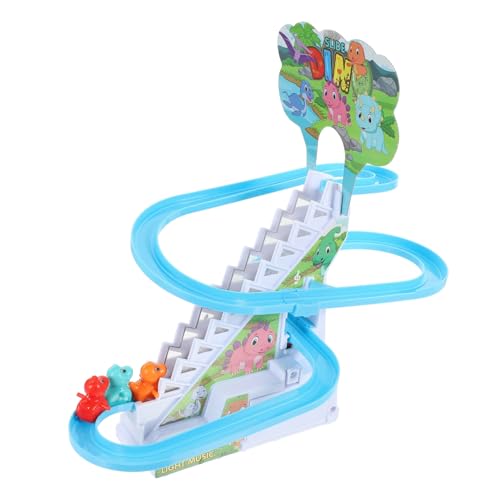 VICASKY Elektrisches Dinosaurier mit Licht und Musik Teiliges Kinderbahn Fahrzeug Langlebiges Haushalts Track für Kleinkinder Fördert Kreativität und Farbverständnis von VICASKY