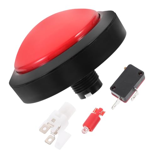 VICASKY Elektronischer Quiz Buzzer mit Roter Großem Knopf und LED Licht Interaktives für Party und Lernspiele Schneller Antwortgeber ohne Batterien für Wettbewerbe von VICASKY