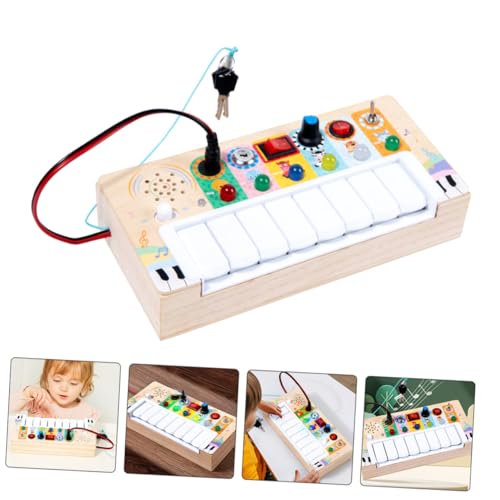 VICASKY Elektronisches Holzspielzeug mit LED lichtern Langlebiges Musikspielzeug für Fördert Hand Auge koordination und Konzentration Leicht und Tragbar für Drinnen und Draußen von VICASKY