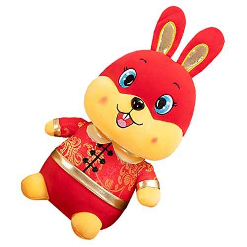 VICASKY Maskottchen Spielzeug Jahr Decor Plüsch Puppe 25cm Desktop Bunny Ornament Präsentieren von VICASKY