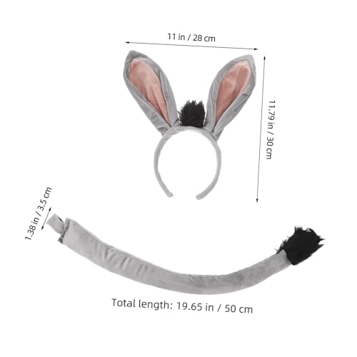VICASKY Esel Kostüm mit Ohren Haarreif und Weiches Bequemes Stirnband für Party Auftritt Tier Verkleidung Atmungsaktives Material Langlebig VICASKY Esel Kostüm mit Ohren Haarreif und Weiches Bequemes Stirnband für Party Auftritt Tier Verkleidung Atmungsaktives Material Langlebig von VICASKY