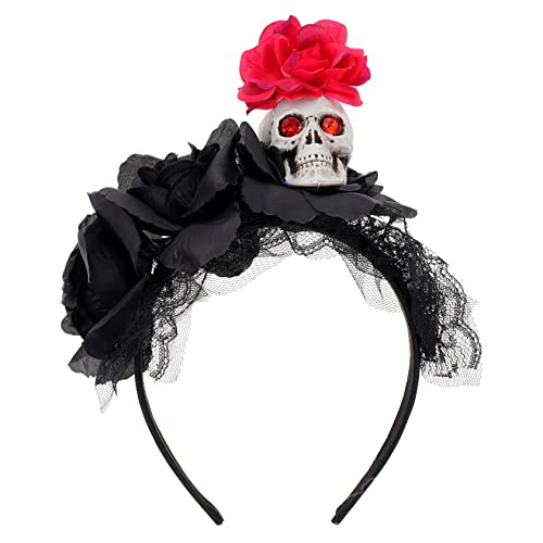 VICASKY Fake Halloween Haarband mit Schädel Design Stilvolles Kostümzubehör für Halloween Partys Perfektes für Familie Angenehm Rutschfest VICASKY Fake Halloween Haarband mit Schädel Design Stilvolles Kostümzubehör für Halloween Partys Perfektes für Familie Angenehm Rutschfest von VICASKY
