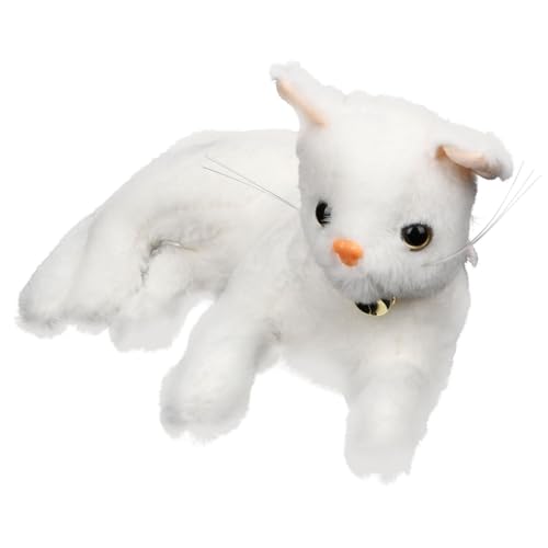 VICASKY Falsche Katze Kuscheltier Kätzchen Realistische Katze Riesige Kuscheltiere Gefüllte Verzierung Cartoon-tierspielzeug Realistisches Katzenstofftier Rote Stoffkatze Weiß Plüsch von VICASKY