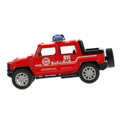 VICASKY Feuerwehrauto zurückziehen Fernbedienung Spielzeugautos Funkeln für kinderspielzeug Feuerwehrauto für für Feuerwehrautos Legierung rot von VICASKY