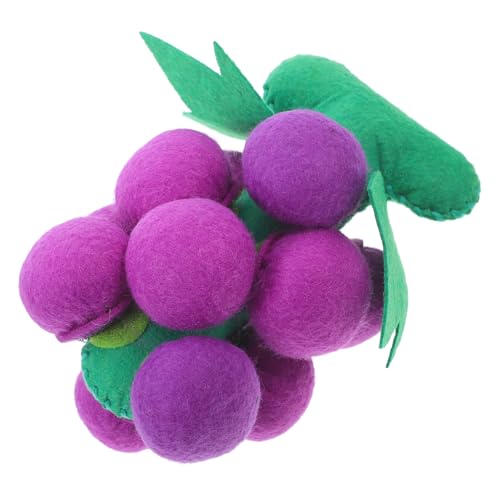 VICASKY Filz-Trauben-Aufkleber Bananenhalter Bananenbaum rote Reben Fruchtzählspiel Obst Geburtstagsgeschenke Aufklärungsspielzeug für Haushaltstraube Vlies Violett von VICASKY