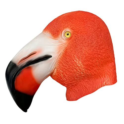 VICASKY Flamingo Maske für Halloween Vollabdeckung Lustige Tiermaske mit Großem Schnabel für Kostümpartys Karneval und Cosplay Events Bequem und Langlebig von VICASKY