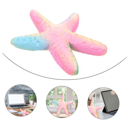 VICASKY Fluoreszierendes Meerestern Dekompressionsspielzeug Langsames Zurückfedern Elastisches Quetschspielzeug Stressabbau für Erwachsene und Bunter Regenbogen Stern als Originelle von VICASKY