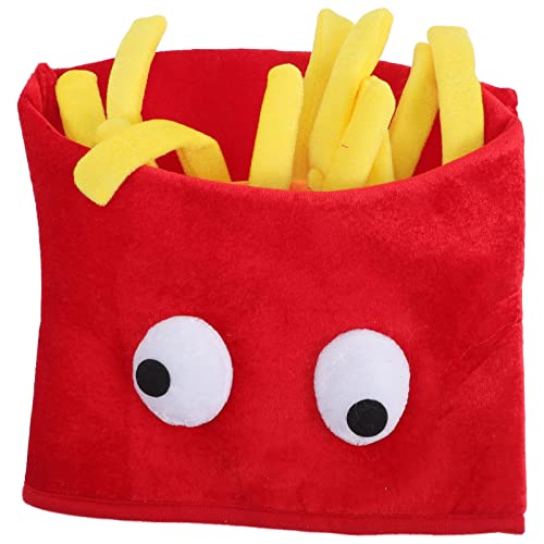 VICASKY Französische Pommes Hut Lustiger Kostüm Hut für Cosplay und Partys für Geburtstagsfeiern und Festlichkeiten aus Leichtem für Komfortables Tragen von VICASKY