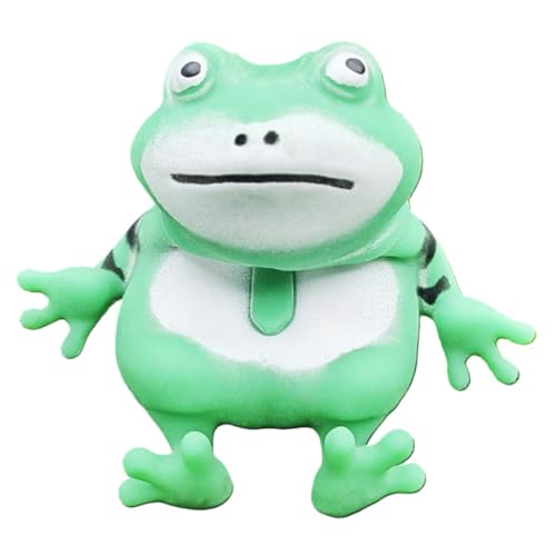 VICASKY Frosch Langsamer Rückprall Wutabbauspielzeug Frosch Quetschspielzeug Tragbares Quetschspielzeug Kleines Froschspielzeug Simuliertes Froschspielzeug Frosch-streckspielzeug Green von VICASKY
