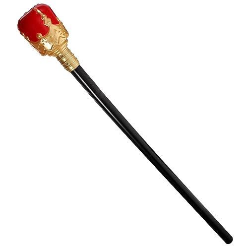VICASKY Für Halloween Königin Und Prinzessin Cosplay Requisiten Spazierstock Requisiten Für Prinzen Königszepter Rot Halloween Cosplay Spazierstock Halloween Anzieh von VICASKY